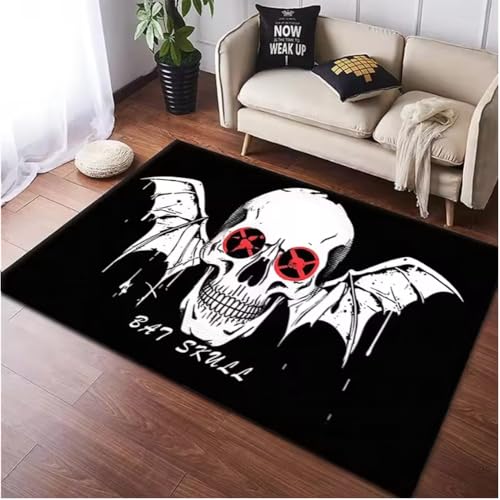 JIAOJING Schädel Dark Gothic Print Teppich Tür Fußmatte Weiche Fußmatte rutschfeste Bodenmatte Wohnzimmerteppich Home Decoration Teppiche 160X280Cm JIAOJING Schädel Dark Gothic Print Teppich Tür Fußmatte Weiche Fußmatte rutschfeste Bodenmatte Wohnzimmerteppich Home Decoration Teppiche 160X280Cm von JIAOJING