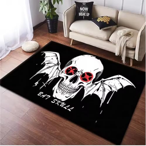 JIAOJING Schädel Dark Gothic Print Teppich Tür Fußmatte Weiche Fußmatte rutschfeste Bodenmatte Wohnzimmerteppich Home Decoration Teppiche 50X80Cm JIAOJING Schädel Dark Gothic Print Teppich Tür Fußmatte Weiche Fußmatte rutschfeste Bodenmatte Wohnzimmerteppich Home Decoration Teppiche 50X80Cm von JIAOJING