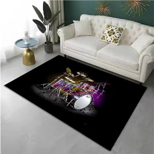 JIAOJING Schlagzeug Teppich Für Wohnzimmer Schlafzimmer Dekoration Musik Instrumente e rutschfeste Zuhause Bodenmatte Küche Fußmatte 160X230Cm JIAOJING Schlagzeug Teppich Für Wohnzimmer Schlafzimmer Dekoration Musik Instrumente e rutschfeste Zuhause Bodenmatte Küche Fußmatte 160X230Cm von JIAOJING