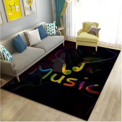 JIAOJING Schöne Musik Note Teppich Wohnzimmer Schlafzimmer Soft Study Esszimmer Home Office Eingangstür Indoor Dekorative Bodenmatte 120X160Cm JIAOJING Schöne Musik Note Teppich Wohnzimmer Schlafzimmer Soft Study Esszimmer Home Office Eingangstür Indoor Dekorative Bodenmatte 120X160Cm von JIAOJING