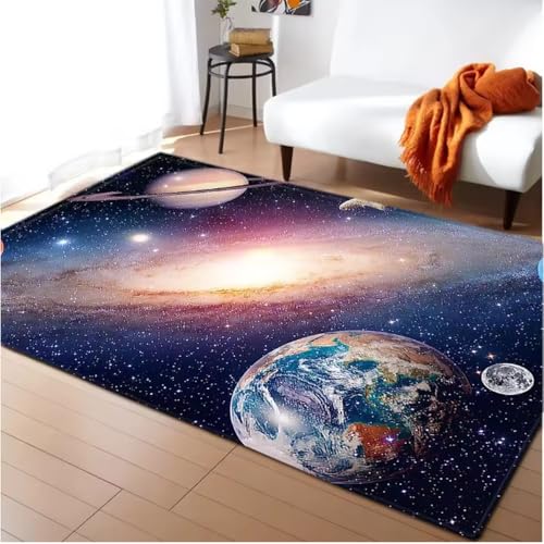 JIAOJING Solar System Fußmatten Planet Teppich Für Raum Anti-Rutsch-Teppich Für Spiel- Oder Kriechbereich Dekor 120X160Cm JIAOJING Solar System Fußmatten Planet Teppich Für Raum Anti-Rutsch-Teppich Für Spiel- Oder Kriechbereich Dekor 120X160Cm von JIAOJING