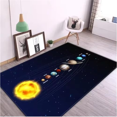 JIAOJING Solar System Fußmatten Planet Teppich Für Raum Anti-Rutsch-Teppich Für Spiel- Oder Kriechbereich Dekor 60X90Cm JIAOJING Solar System Fußmatten Planet Teppich Für Raum Anti-Rutsch-Teppich Für Spiel- Oder Kriechbereich Dekor 60X90Cm von JIAOJING