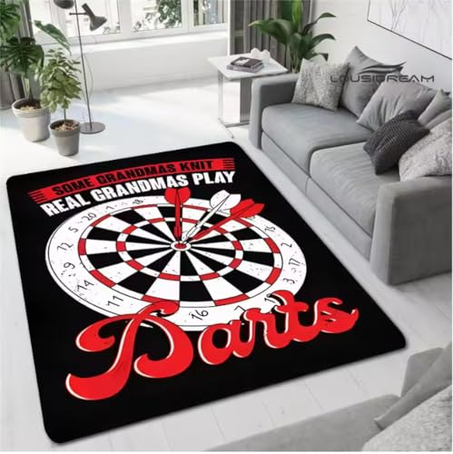 JIAOJING Spielzimmer Dart Teppich Für Wohnzimmer Schlafzimmer Dekorationen Sofa Tisch Teppiche Spielzimmer Bodenmatte Target Alfombra 80X150Cm von JIAOJING