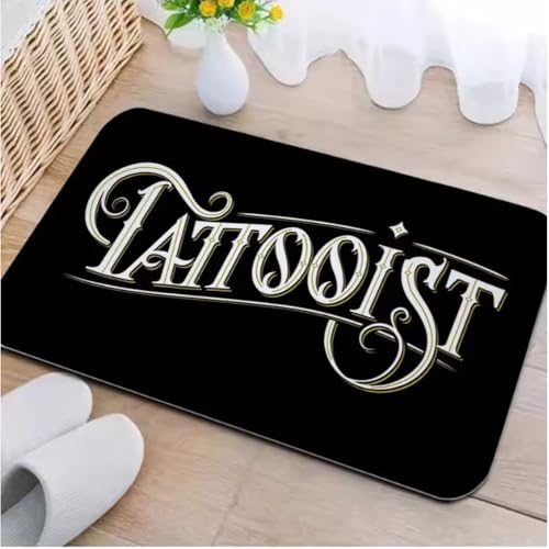 JIAOJING Tattoo Shop Matte Indoor Willkommen Fußmatte Badezimmer Schlafzimmer Küche Teppich Rutschfester Flur Veranda Eingang Teppich 80X150Cm von JIAOJING