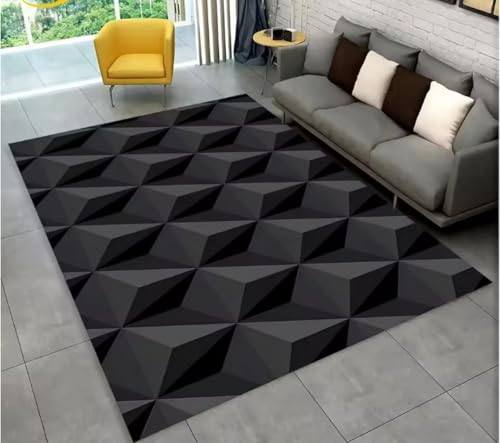 JIAOJING Teppich Abstrakte Moderne Geometrische Illusion Bereich Teppich Für Wohnzimmer Schlafzimmer Sofa Fußmatte Dekor Spiel rutschfeste Bodenmatte 60X90Cm JIAOJING Teppich Abstrakte Moderne Geometrische Illusion Bereich Teppich Für Wohnzimmer Schlafzimmer Sofa Fußmatte Dekor Spiel rutschfeste Bodenmatte 60X90Cm von JIAOJING