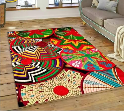 JIAOJING Teppich Bunte Blume Gewebte Kunst Körbe Teppich Für Wohnzimmer Schlafzimmer Wohnkultur, rutschfest Für Sofa Fußmatte 140X200Cm JIAOJING Teppich Bunte Blume Gewebte Kunst Körbe Teppich Für Wohnzimmer Schlafzimmer Wohnkultur, rutschfest Für Sofa Fußmatte 140X200Cm von JIAOJING