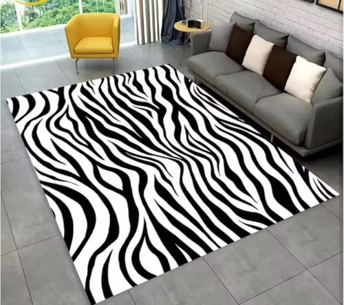 JIAOJING Teppich Buntes Zebramuster Bereich Teppich Für Wohnzimmer Schlafzimmer Sofa Büro Fußmatte Dekoration rutschfeste Bodenmatte 140X200Cm JIAOJING Teppich Buntes Zebramuster Bereich Teppich Für Wohnzimmer Schlafzimmer Sofa Büro Fußmatte Dekoration rutschfeste Bodenmatte 140X200Cm von JIAOJING