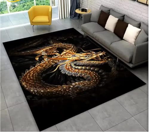 JIAOJING Teppich Cartoon Dragon Pattern Area Teppich Für Wohnzimmer Schlafzimmer Sofa Fußmatte Küche Dekor rutschfeste Bodenmatte 160X280Cm JIAOJING Teppich Cartoon Dragon Pattern Area Teppich Für Wohnzimmer Schlafzimmer Sofa Fußmatte Küche Dekor rutschfeste Bodenmatte 160X280Cm von JIAOJING