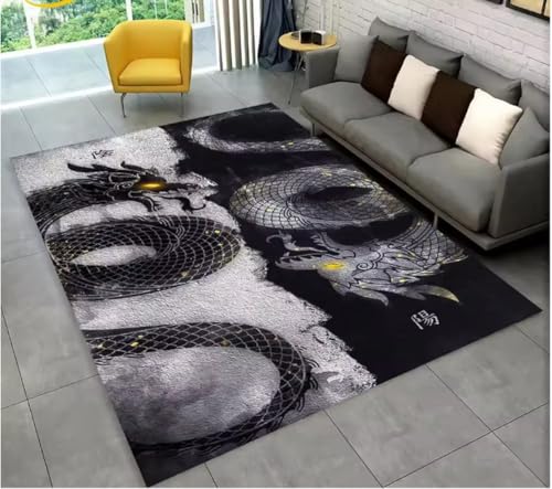 JIAOJING Teppich Cartoon Dragon Pattern Area Teppich Für Wohnzimmer Schlafzimmer Sofa Fußmatte Küche Dekor rutschfeste Bodenmatte 50X80Cm JIAOJING Teppich Cartoon Dragon Pattern Area Teppich Für Wohnzimmer Schlafzimmer Sofa Fußmatte Küche Dekor rutschfeste Bodenmatte 50X80Cm von JIAOJING