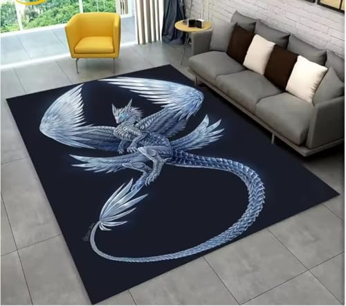 JIAOJING Teppich Cartoon Dragon Pattern Area Teppich Für Wohnzimmer Schlafzimmer Sofa Fußmatte Küche Dekor rutschfeste Bodenmatte 80X150Cm JIAOJING Teppich Cartoon Dragon Pattern Area Teppich Für Wohnzimmer Schlafzimmer Sofa Fußmatte Küche Dekor rutschfeste Bodenmatte 80X150Cm von JIAOJING