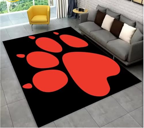 JIAOJING Teppich Haustiere Fußabdruck Sohle Serie Teppich Für Wohnzimmer Schlafzimmer Sofa Fußmatte Dekoration rutschfeste Bodenmatte 50X80Cm JIAOJING Teppich Haustiere Fußabdruck Sohle Serie Teppich Für Wohnzimmer Schlafzimmer Sofa Fußmatte Dekoration rutschfeste Bodenmatte 50X80Cm von JIAOJING