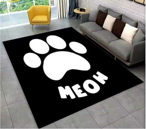 JIAOJING Teppich Haustiere Fußabdruck Sohle Serie Teppich Für Wohnzimmer Schlafzimmer Sofa Fußmatte Dekoration rutschfeste Bodenmatte 50X80Cm JIAOJING Teppich Haustiere Fußabdruck Sohle Serie Teppich Für Wohnzimmer Schlafzimmer Sofa Fußmatte Dekoration rutschfeste Bodenmatte 50X80Cm von JIAOJING