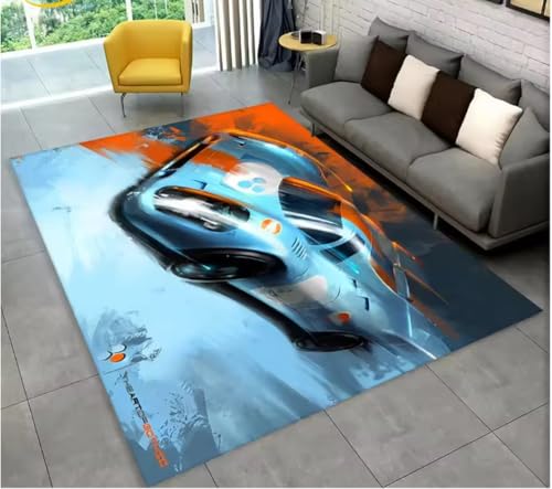 JIAOJING Teppich Racing Sportwagen Bereich Teppich Für Zuhause Wohnzimmer Schlafzimmer Sofa Fußmatte Dekorküche rutschfeste Bodenmatte 100X160Cm JIAOJING Teppich Racing Sportwagen Bereich Teppich Für Zuhause Wohnzimmer Schlafzimmer Sofa Fußmatte Dekorküche rutschfeste Bodenmatte 100X160Cm von JIAOJING