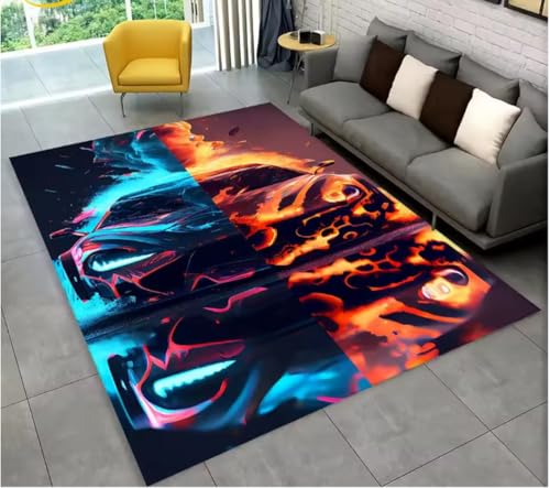 JIAOJING Teppich Racing Sportwagen Bereich Teppich Für Zuhause Wohnzimmer Schlafzimmer Sofa Fußmatte Dekorküche rutschfeste Bodenmatte 60X90Cm JIAOJING Teppich Racing Sportwagen Bereich Teppich Für Zuhause Wohnzimmer Schlafzimmer Sofa Fußmatte Dekorküche rutschfeste Bodenmatte 60X90Cm von JIAOJING