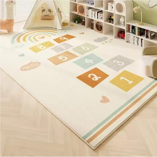 JIAOJING Teppich Spielmatte RutschfestTeppiche Für Wohnzimmer Dekoration Boden Teppich Zuhause Schlafzimmer Badezimmer Sofa e 160X280Cm von JIAOJING