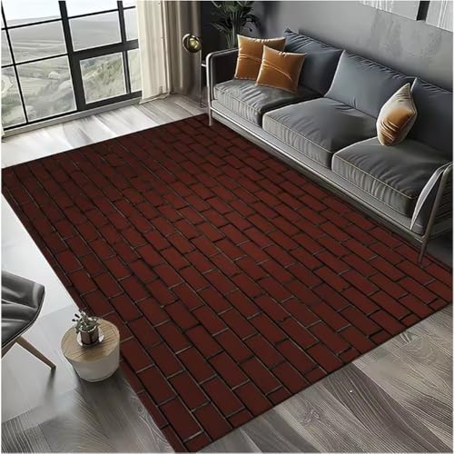 JIAOJING Teppich Ziegel Stein Gebäude Wand Originalität Teppich Für Wohnzimmer Schlafzimmer Home Decor rutschfest Für Sofa Fußmatte 80X150Cm JIAOJING Teppich Ziegel Stein Gebäude Wand Originalität Teppich Für Wohnzimmer Schlafzimmer Home Decor rutschfest Für Sofa Fußmatte 80X150Cm von JIAOJING