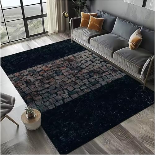 JIAOJING Teppich Ziegel Stein Gebäude Wand Originalität Teppich Für Wohnzimmer Schlafzimmer Wohnkultur rutschfest Für Sofa Fußmatte 120X160Cm JIAOJING Teppich Ziegel Stein Gebäude Wand Originalität Teppich Für Wohnzimmer Schlafzimmer Wohnkultur rutschfest Für Sofa Fußmatte 120X160Cm von JIAOJING