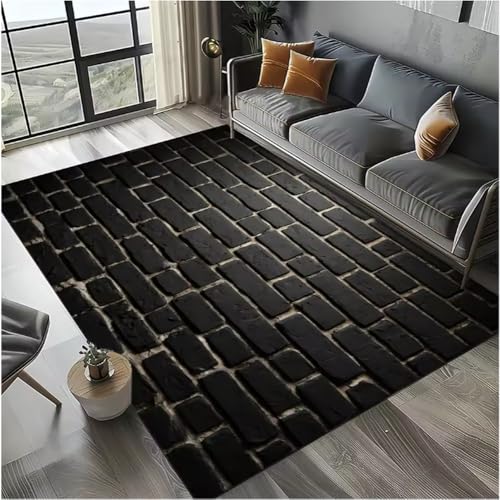 JIAOJING Teppich Ziegel Stein Gebäude Wand Originalität Teppich Für Wohnzimmer Schlafzimmer Wohnkultur rutschfest Für Sofa Fußmatte 120X160Cm JIAOJING Teppich Ziegel Stein Gebäude Wand Originalität Teppich Für Wohnzimmer Schlafzimmer Wohnkultur rutschfest Für Sofa Fußmatte 120X160Cm von JIAOJING