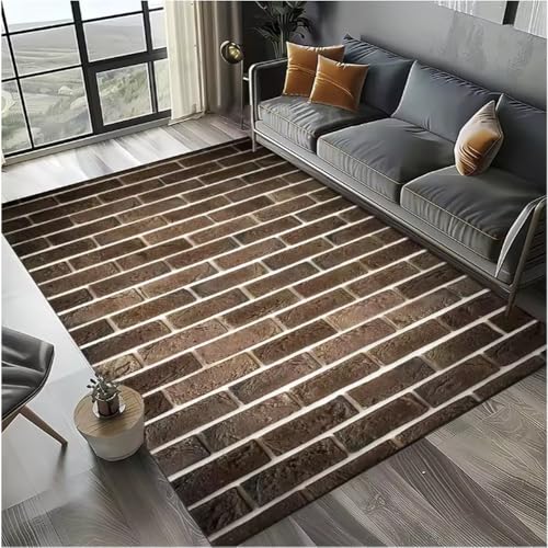 JIAOJING Teppich Ziegel Stein Gebäude Wand Originalität Teppich Für Wohnzimmer Schlafzimmer Wohnkultur rutschfest Für Sofa Fußmatte 120X160Cm JIAOJING Teppich Ziegel Stein Gebäude Wand Originalität Teppich Für Wohnzimmer Schlafzimmer Wohnkultur rutschfest Für Sofa Fußmatte 120X160Cm von JIAOJING