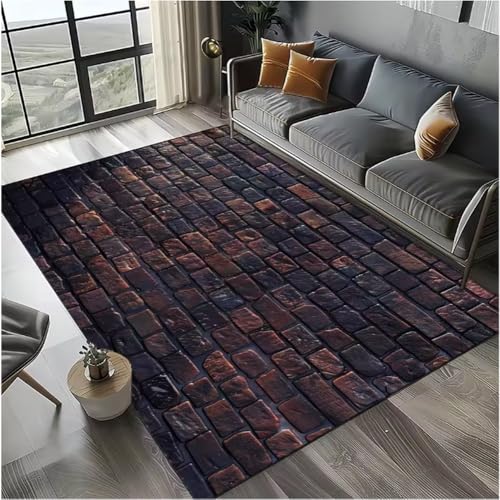 JIAOJING Teppich Ziegel Stein Gebäude Wand Originalität Teppich Für Wohnzimmer Schlafzimmer Wohnkultur rutschfest Für Sofa Fußmatte 50X80Cm JIAOJING Teppich Ziegel Stein Gebäude Wand Originalität Teppich Für Wohnzimmer Schlafzimmer Wohnkultur rutschfest Für Sofa Fußmatte 50X80Cm von JIAOJING