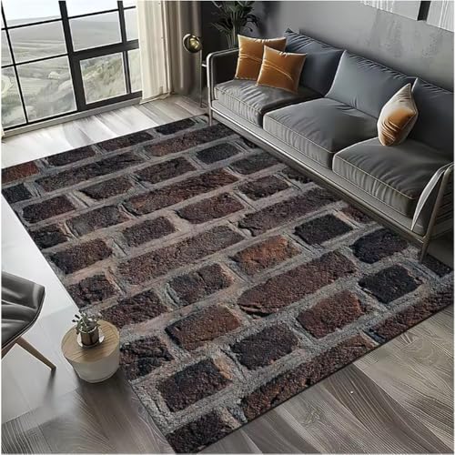 JIAOJING Teppich Ziegel Stein Gebäude Wand Originalität Teppich Für Wohnzimmer Schlafzimmer Wohnkultur rutschfest Für Sofa Fußmatte 50X80Cm JIAOJING Teppich Ziegel Stein Gebäude Wand Originalität Teppich Für Wohnzimmer Schlafzimmer Wohnkultur rutschfest Für Sofa Fußmatte 50X80Cm von JIAOJING