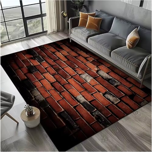 JIAOJING Teppich Ziegel Stein Gebäude Wand Originalität Teppich Für Wohnzimmer Schlafzimmer Wohnkultur rutschfest Für Sofa Fußmatte 60X90Cm JIAOJING Teppich Ziegel Stein Gebäude Wand Originalität Teppich Für Wohnzimmer Schlafzimmer Wohnkultur rutschfest Für Sofa Fußmatte 60X90Cm von JIAOJING