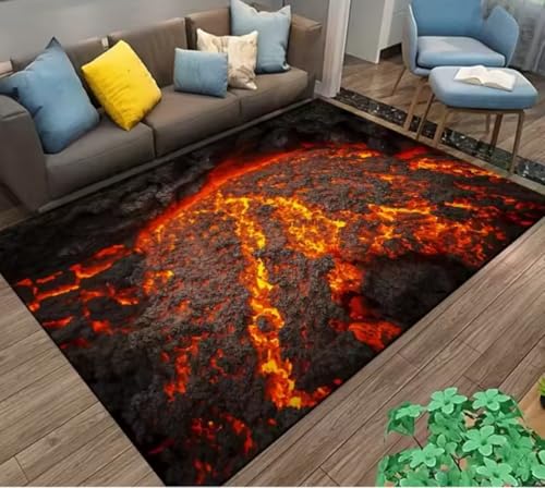 JIAOJING Volcano Lava Magma Teppiche Für Schlafzimmer Dekor Wohnzimmer teppiche Nachttisch rutschfeste Bodenmatte Home Entrance Fußmatte 50X80Cm JIAOJING Volcano Lava Magma Teppiche Für Schlafzimmer Dekor Wohnzimmer teppiche Nachttisch rutschfeste Bodenmatte Home Entrance Fußmatte 50X80Cm von JIAOJING