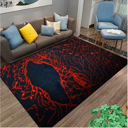 JIAOJING Volcano Lava Magma Teppiche Teppich Für Schlafzimmer Dekor Wohnzimmer Teppiche Nachttisch rutschfeste Bodenmatte Home Entrance Fußmatte 80X150Cm JIAOJING Volcano Lava Magma Teppiche Teppich Für Schlafzimmer Dekor Wohnzimmer Teppiche Nachttisch rutschfeste Bodenmatte Home Entrance Fußmatte 80X150Cm von JIAOJING