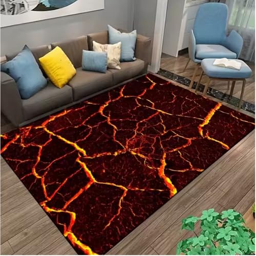 JIAOJING Volcano Lava Magma Teppiche Teppich Für Schlafzimmer Dekor Wohnzimmerteppiche Nachttisch rutschfeste Bodenmatte Hauseingang Fußmatte 120X160Cm JIAOJING Volcano Lava Magma Teppiche Teppich Für Schlafzimmer Dekor Wohnzimmerteppiche Nachttisch rutschfeste Bodenmatte Hauseingang Fußmatte 120X160Cm von JIAOJING