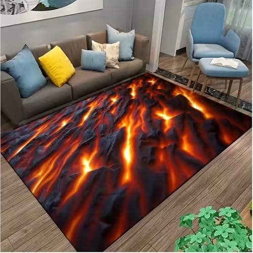 JIAOJING Volcano Lava Magma Teppiche Teppich Für Schlafzimmer Dekor Wohnzimmerteppiche Nachttisch rutschfeste Bodenmatte Home Entrance Fußmatte 160X230Cm JIAOJING Volcano Lava Magma Teppiche Teppich Für Schlafzimmer Dekor Wohnzimmerteppiche Nachttisch rutschfeste Bodenmatte Home Entrance Fußmatte 160X230Cm von JIAOJING