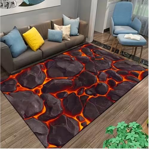 JIAOJING Volcano Lava Magma Teppiche Teppich Für Schlafzimmer Dekor Wohnzimmerteppiche Nachttisch rutschfeste Bodenmatte Home Entrance Fußmatte 160X230Cm JIAOJING Volcano Lava Magma Teppiche Teppich Für Schlafzimmer Dekor Wohnzimmerteppiche Nachttisch rutschfeste Bodenmatte Home Entrance Fußmatte 160X230Cm von JIAOJING