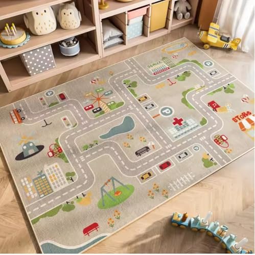 JIAOJING Zimmer Teppich Für Wohnzimmer Arbeitszimmer Spielzeug Lesebereich Baby Krabbelmatte Schlafzimmer Spielmaschine Waschbarer Boden Weicher Teppich 140X200Cm JIAOJING Zimmer Teppich Für Wohnzimmer Arbeitszimmer Spielzeug Lesebereich Baby Krabbelmatte Schlafzimmer Spielmaschine Waschbarer Boden Weicher Teppich 140X200Cm von JIAOJING