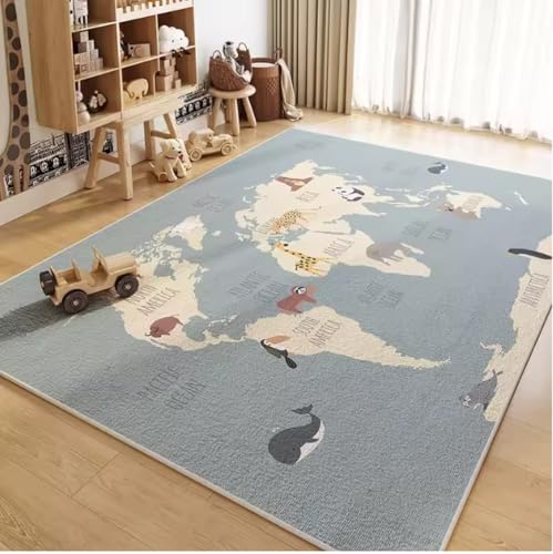 JIAOJING Zimmer Teppich Für Wohnzimmer Arbeitszimmer Spielzeug Lesebereich Baby Krabbelmatte Schlafzimmer Spielmaschine Waschbarer Boden Weicher Teppich 140X200Cm JIAOJING Zimmer Teppich Für Wohnzimmer Arbeitszimmer Spielzeug Lesebereich Baby Krabbelmatte Schlafzimmer Spielmaschine Waschbarer Boden Weicher Teppich 140X200Cm von JIAOJING