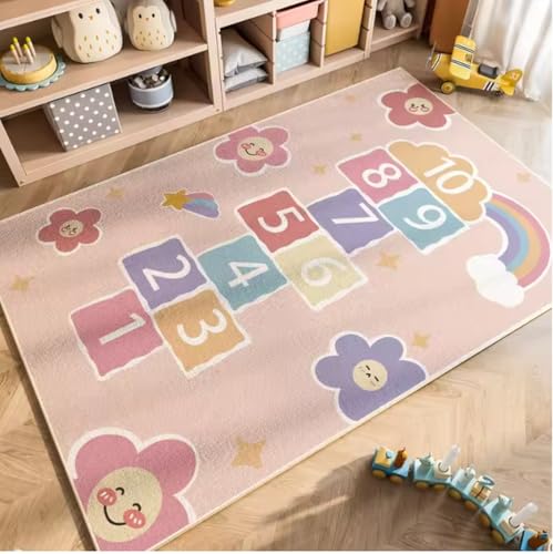 JIAOJING Zimmer Teppich Für Wohnzimmer Arbeitszimmer Spielzeug Lesebereich Baby Krabbelmatte Schlafzimmer Spielmaschine Waschbarer Boden Weicher Teppich 50X80Cm JIAOJING Zimmer Teppich Für Wohnzimmer Arbeitszimmer Spielzeug Lesebereich Baby Krabbelmatte Schlafzimmer Spielmaschine Waschbarer Boden Weicher Teppich 50X80Cm von JIAOJING