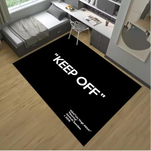 Keep Off Rug Schwarzer Teppich Beliebter Moderner Teppich Home Decor Teppiche Für Wohnzimmer 160X230Cm von JIAOJING