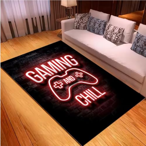 Video Game Controller Bodenmatte Waschbarer Gamer Teppich Für Schlafzimmer Wohnzimmer Badezimmer Rutschfester Teppich Home Decor 100X160Cm von JIAOJING