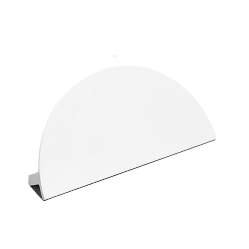 1 Stück Schrankgriff Halbkreis Schubladenknöpfe Halbmond Schubladengriff Aluminium dekorative Tür Kleiderschrank Bücherschrank Lochabstand 128mm (white) von JIAOLUN123