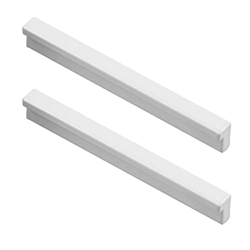 2 Stück Möbelgriffe L Form Küchenschrank Schrank Türgriff Aluminiumlegierung Zugknöpfe Kommode Schubladengriff Stangengriff Küchenschrank Ziehgriffe Knauf,Weiß (Hole distance 224mm) von JIAOLUN123
