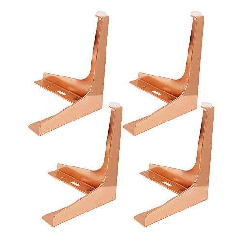 4 MöBelfüße Metall Möbelbeine Möbelfüsse Ersatzfußmöbelhalterung Fuß Roségold Eisenbett Fußsofa Nachttisch Küchenfuß Werkbank Tischfuß, DIY Eisenwaren Möbel-Zubehör(10cm) von JIAOLUN123