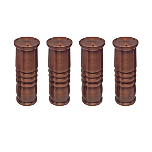 4 MöBelstüCke Beine, Aluminiumlegierung ErsatzmöBel StüTzbeine SchrankfüßE Beine Tischbeine Sofabeine Nachttisch, Vintage Kupfer(12cm) von JIAOLUN123