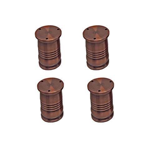 4 MöBelstüCke Beine, Aluminiumlegierung ErsatzmöBel StüTzbeine SchrankfüßE Beine Tischbeine Sofabeine Nachttisch, Vintage Kupfer(8cm) von JIAOLUN123