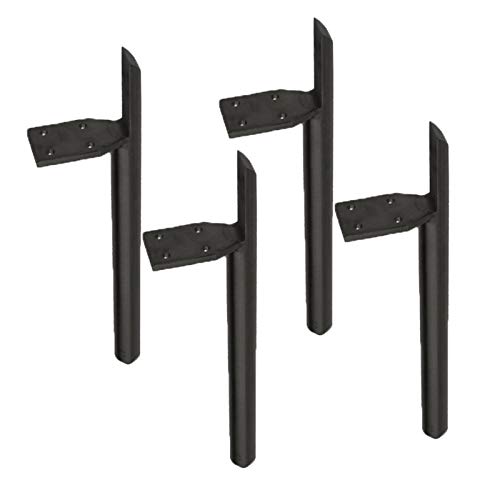 4 Stück Ersatz Möbelfüße Möbel Stützbeine Massiver Edelstahl Möbelfüsse Möbelbeine Metallfuß für Bett Sofa und Nachttisch Küche Füße Arbeitsplatte Schreibtisch Tischbeine(black30cm) von JIAOLUN123
