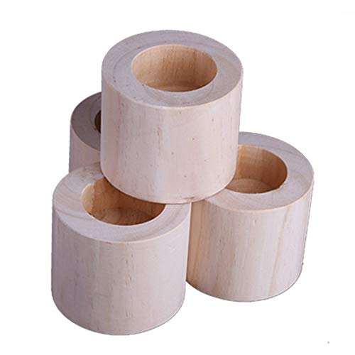 4 Stück Holz Home MÖBEL Riser Möbelfüße Saugheber Bett Möbelbeine Erhöhen Sie Die Möbelhöhe,Möbelerhöher,Erhöhung Für Möbel,Holztisch Schreibtisch Betterhöhung(Increase 5cmInner diameter 3.2cm) von JIAOLUN123