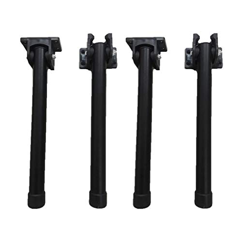 4 Stück Möbel Stealth Klappbeine Möbelbeine Möbelfüße Schlafsofa Unsichtbare Füße Möbelstützbein Hardwarezubehör Aufbewahrungsfüße,Schwarz(28.3cm) von JIAOLUN123