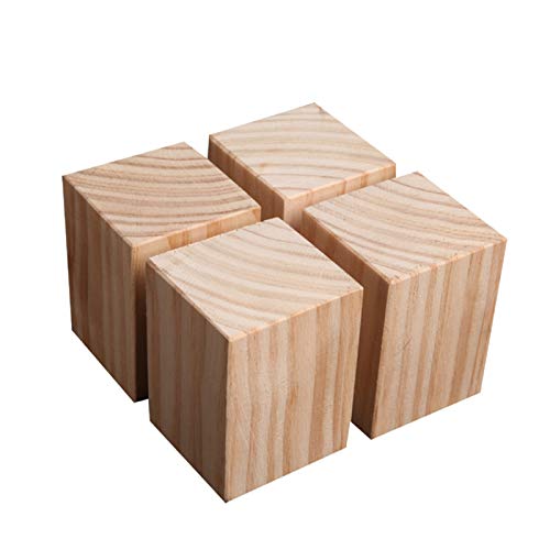 4 Stück Möbelbeine Holz Home MÖbel Riser Möbelfüße Bett Erhöhen Sie Die Möbelhöhe,Möbelerhöher,Erhöhung Für Möbel,Holztisch Schreibtisch Betterhöhung(10×10×15cm) von JIAOLUN123