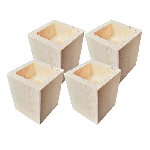 4 Stück Möbelbeine Holz Home MÖbel Riser Quadratisches Loch Möbelfüße Bett Erhöhen Sie Die Möbelhöhe,Möbelerhöher,Erhöhung Für Möbel,Holztisch Schreibtisch Betterhöhung(8 * 8cm-increase 30cm) von JIAOLUN123