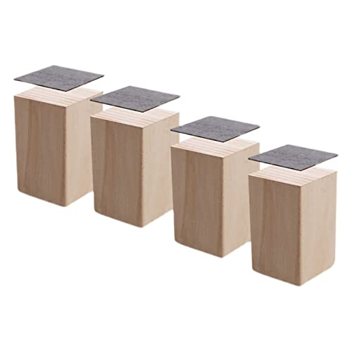 4 Stück Möbelbeine selbstklebend Möbelfüße Holz Home Möbel Riser Bett Erhöhen Sie Die Möbelhöhe,Möbelblock Erhöhung Für Möbel,Holztisch Schreibtisch Betterhöhung (8x8x5cm) von JIAOLUN123