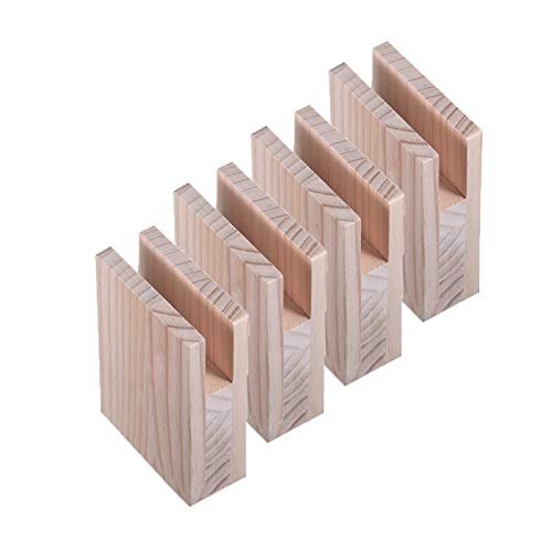 4 Stück Möbelerhöher Betterhöhung Rillendesign Tischerhöher Möbelfüsse Bed Riser aus Holz Holztisch Schreibtisch Betterhöhung Möbelbeine Hebefüße Heben(15cmSlot width 3.0cm) von JIAOLUN123