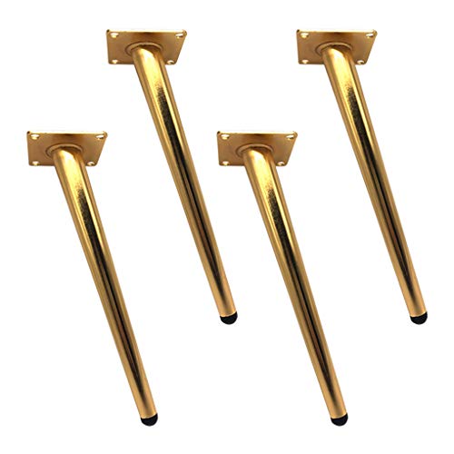 4 Stück Möbelfüße Eisen Golden Möbelfüsse Konisch Schräg Möbelbeine Metall Füße für Möbel für Kaffeetisch Fernsehschrank Sofa Lehrstuhl Schrank Badezimmerschrank Ersatzkabinettfüße(35cm) von JIAOLUN123