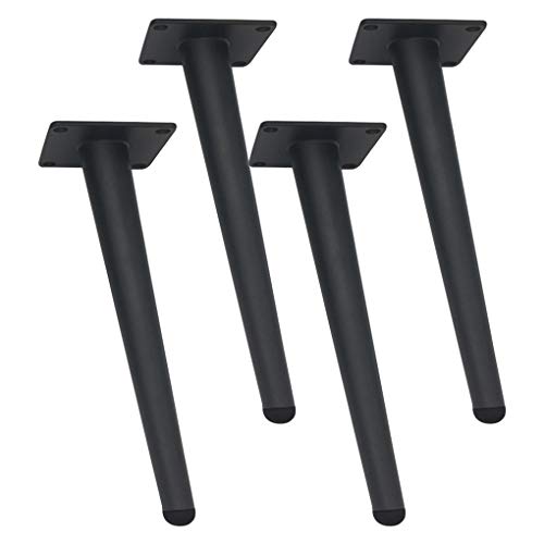 JIAOLUN123 4 Stück Möbelfüße Eisen Schwarz Möbelfüsse Konisch Schräg Möbelbeine Metall Füße für Möbel für Kaffeetisch Fernsehschrank Sofa Lehrstuhl Schrank Badezimmerschrank Ersatzkabinettfüße(35cm) von JIAOLUN123